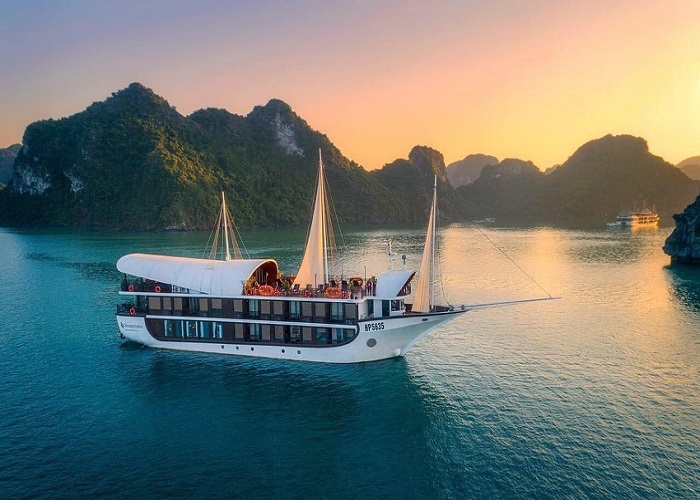 Tour du thuyền 5* Sena Cruises 2N1Đ ngủ đêm trên Vịnh Hạ Long