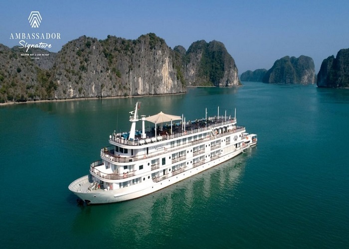 Tour du thuyền 5* Ambassador Signature 2N1Đ ngủ đêm trên Vịnh Hạ Long