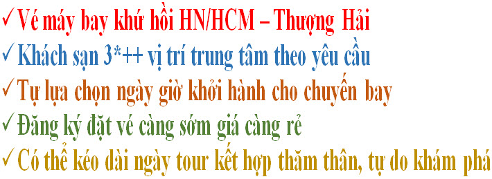 Khuyến mại du lịch Thượng Hải Khuyen mai du lich Thuong Hai